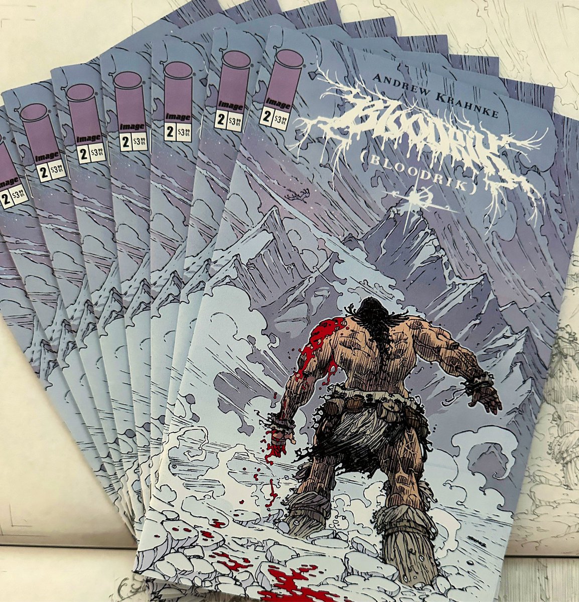 SECOND COURSE! BLOODRIK #2 is in shops today! Thanks to everyone who’s picking it up, hope you enjoy it. Happy New Comic Day! #BLOODRIK @imagecomics #newcomicbookday