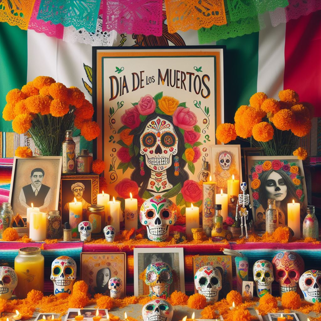 DiaDeLosMuertos Mexican Ancient Tradition (Made with AI)

#DiaDeLosMuertos #MexicanTradition #DayOfTheDead #CelebrationOfLife #AltarsAndOfferings #ColorfulTraditions #HonoringAncestors #CulturalHeritage #MexicanArtistry #FestiveSpirit#art #artist #artwork #drawing #painting