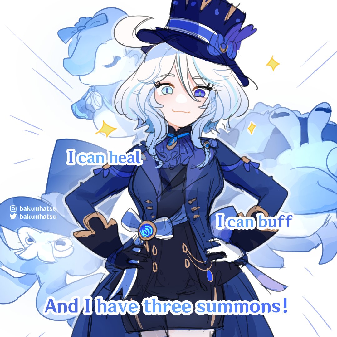 bakuuhatsu's tweet photo. Sorry, Furina is just the better version 🌊  
#genshinimpact #genshinfanart #hoyocreators #furina #mona #kokomi https://t.co/u9R8LeqHCs