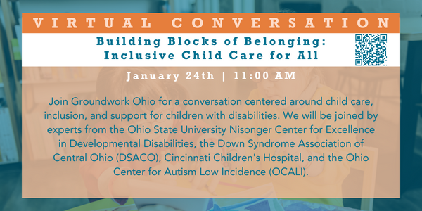 Register for our webinar on #InclusiveChildCare for all, Wed., 1/24, as we discuss the disparities children w/disabilities face in early childhood programs. Panelists include experts from @NisongerCenter, @DSACO_CBus, @CincyChildrens, and @OCALIofficial. ow.ly/1Wu750QnSFE