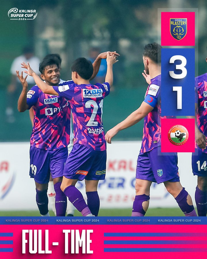 Manvith_2008's tweet photo. #KalingaSuperCup Group B results 

Kerala Blasters FC wins against Shillong Lajong FC    by 3 - 1

KBFC 3 - 1 SLFC

Jamshedpur FC gets a last minute winner by Steve Ambri at the 88th minute to take win against Northeast United FC

JFC 2 - 1 NEUFC

#KBFCSLFC #KBFC #NEUFCJFC #NEUFC https://t.co/cv6ADvCGK0
