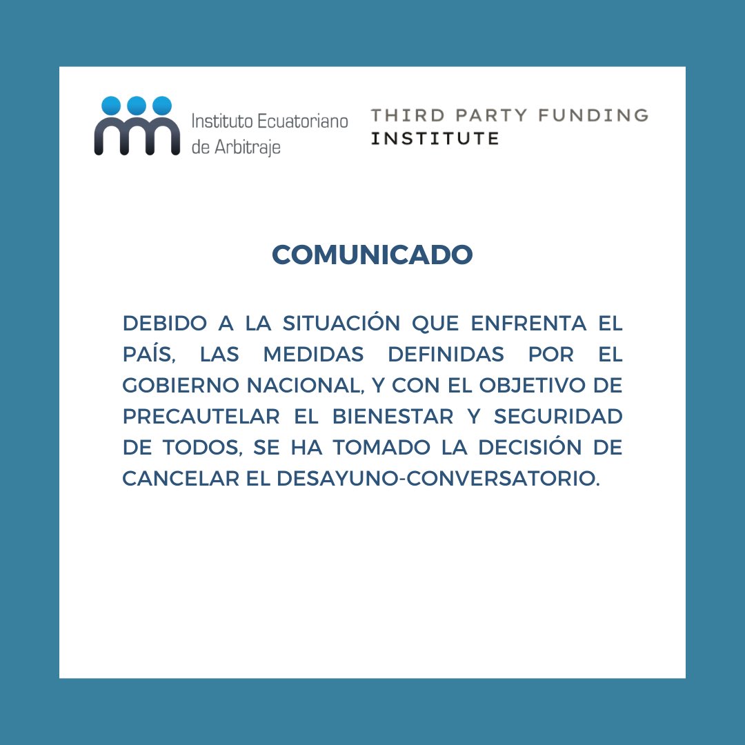 Instituto Ecuatoriano de Arbitraje (@ieaecu) on Twitter photo 