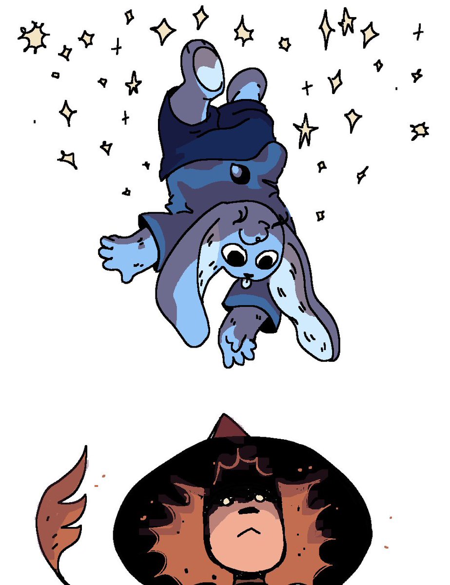 Loamington's tweet photo. a little comic @sunkanjabin and I drew on one canvas a while back. we might do more with these guys :3 ☀️🌒 https://t.co/5kXNVHzqZ5