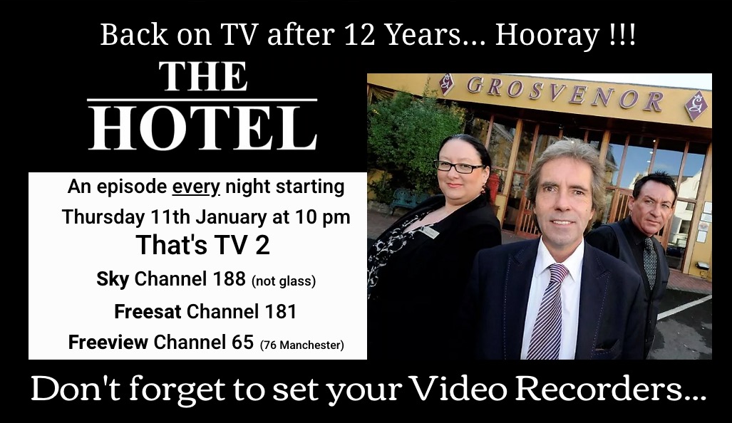 It was 12 years ago that I first burst onto your TV screens on #TheHotel on @Channel4 and it's finally back on TV... Hooray !! It's on every night starting Thursday 11th Jan at 10pm on That's TV 2 @thatstv2 Apparently it's even better 2nd time around... Unbelievable !!
