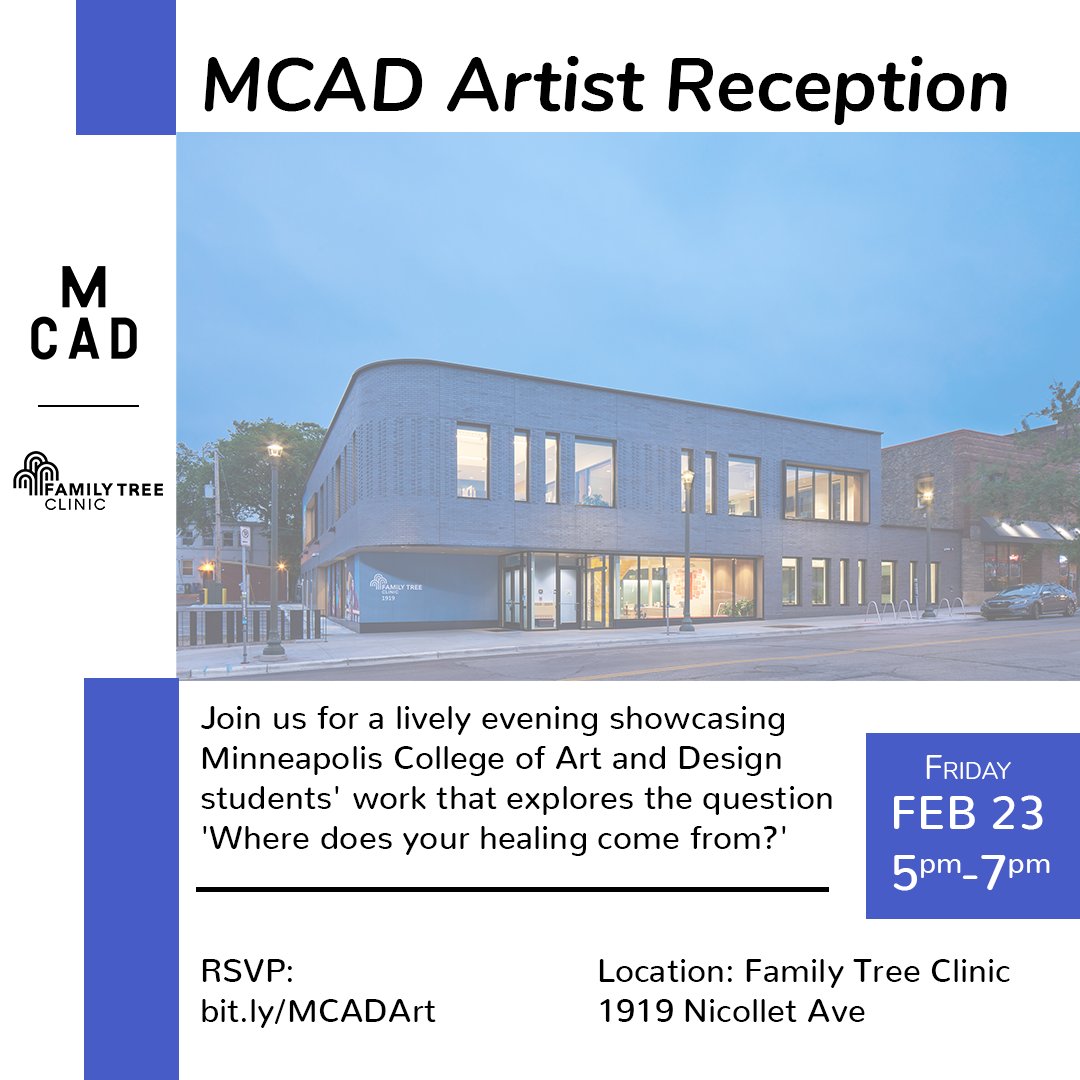 Don't miss out on this incredible opportunity to support artists and witness their exceptional work firsthand. Mark your calendars for the MCAD Artist Reception and be prepared to be amazed! facebook.com/events/9071914…
