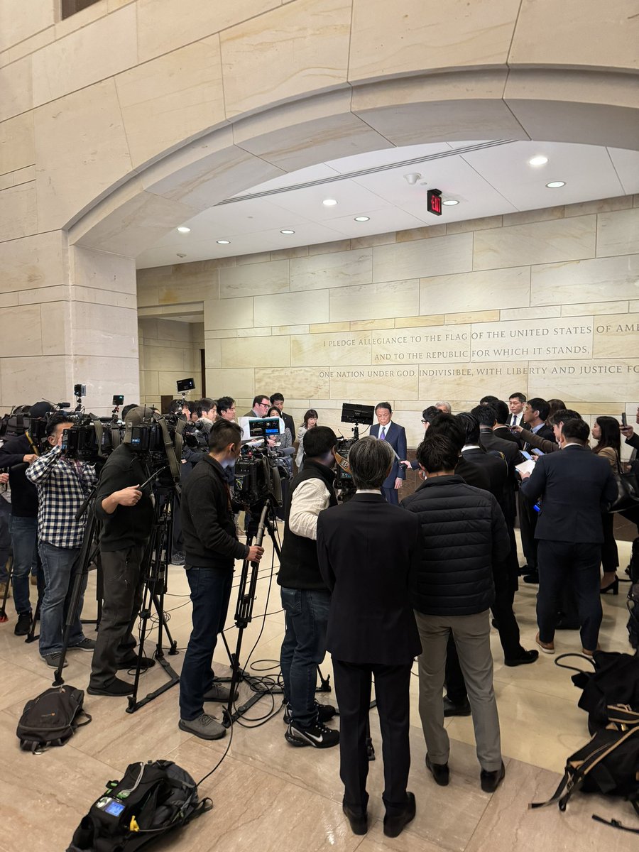 Many thanks to @CSPC_DC for hosting former 🇯🇵Japanese PM Asō Tarō today at Capital Hill. It was nice to see that he referenced the keynote speech he made during @AIIANational conference back in November in Canberra.