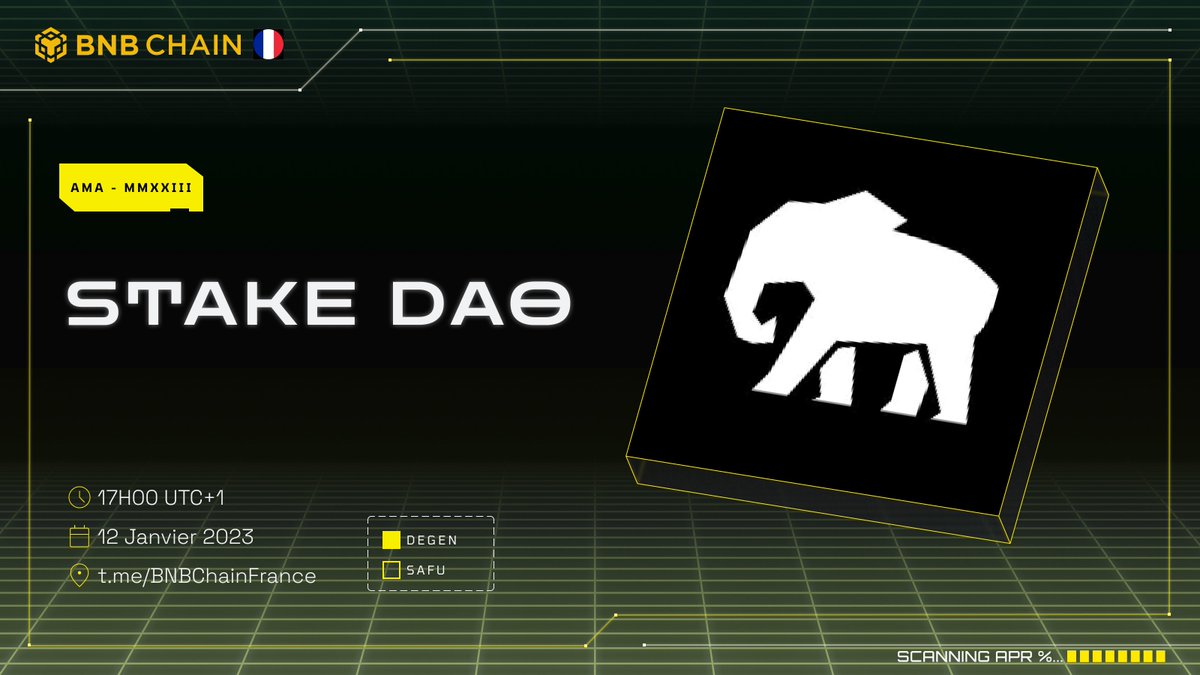 BNBChainFrance's tweet photo. ๐ฃ#AMA incontournable avec @StakeDAOHQ !
Aprรจs avoir conquis @CurveFinance, le LiquidLocker vise maintenant @PancakeSwap pour la #CakeWar. Dรฉcouvrez leurs stratรฉgies et posez vos questions en live.
๐๏ธ 12 Janv. 17h
๐ https://t.co/TDaHBiDeHC
#DeFi #veCake #Garyrendlargent https://t.co/cLrN3KLq1j