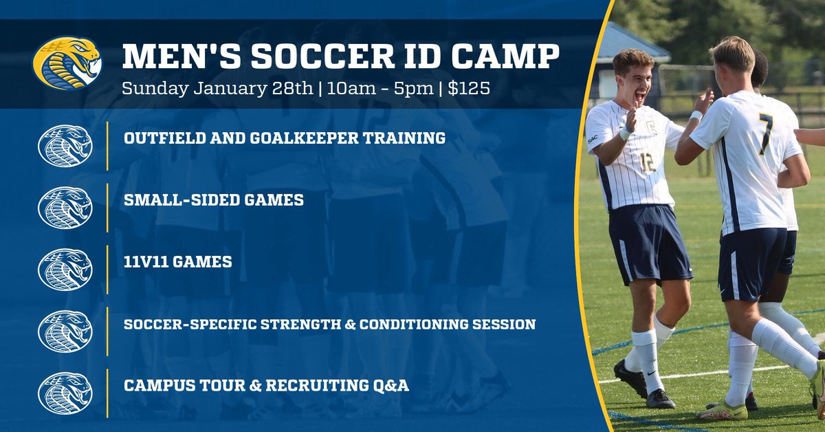 Just under 3 weeks until our next ID Camp! Want to find out what it’s like to be a Cobra?

cokercobras.com/camps/index

#GoCobras #CobraSoccer