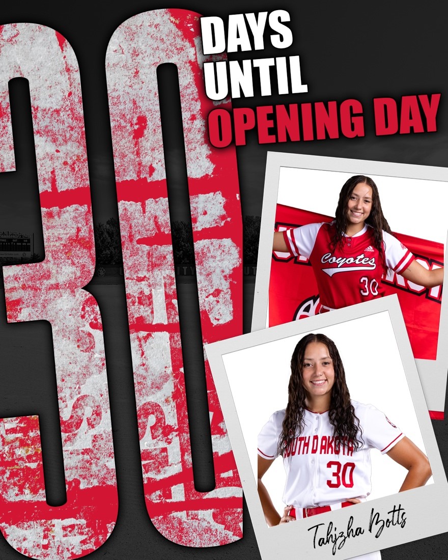𝟯𝟬 𝗱𝗮𝘆𝘀 𝘁𝗼 🐺🥎!

Our No. 30 is junior catcher Tahjzha Botts, a North Platte, Nebraska, native who competed the last two seasons at Iowa Western.

#WeAreSouthDakota x #GoYotes🐾