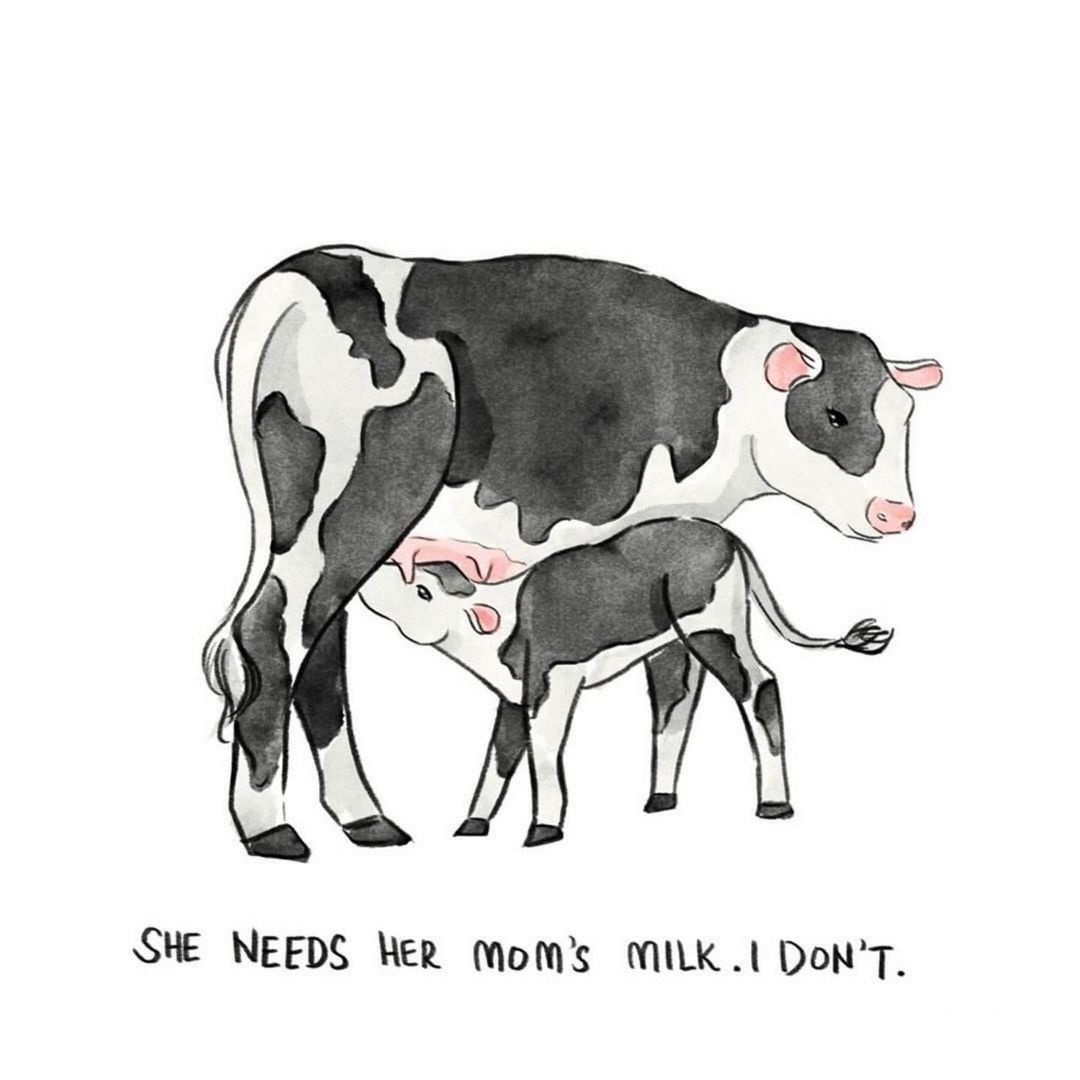 If you can't give up milk and cheese, try harder. #GoVegan 🌱