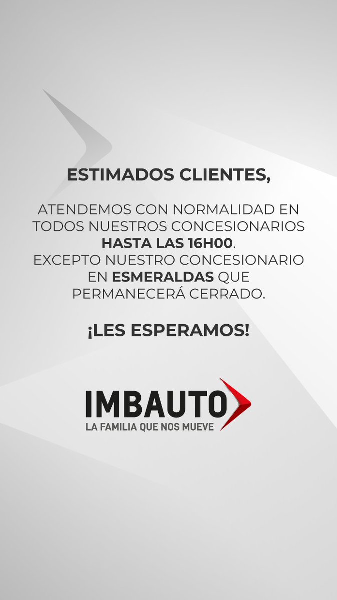 ImbautoSA's tweet photo. Compartimos nuestros horarios de atención para ventas y talleres 🙌 https://t.co/7cGnVhPW4x