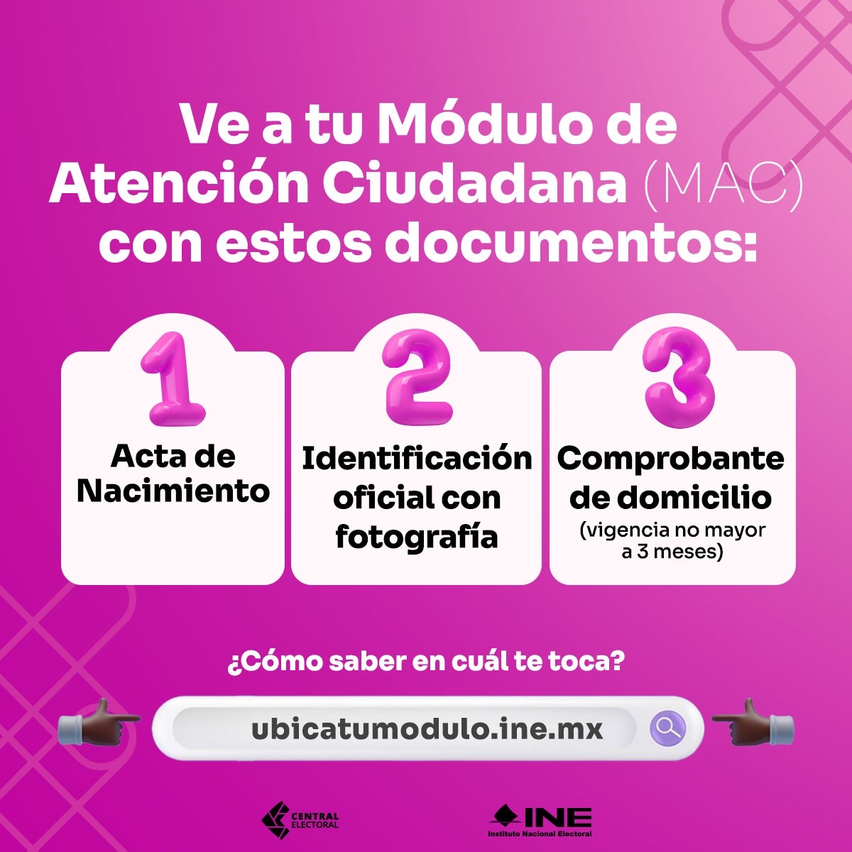🪪 Tramitar tu #CredencialParaVotar por primera vez es muy fácil. ¡No esperes más y acude a tu Módulo más cercano!

Agenda una cita en ➡️ tinyurl.com/mcun38nb