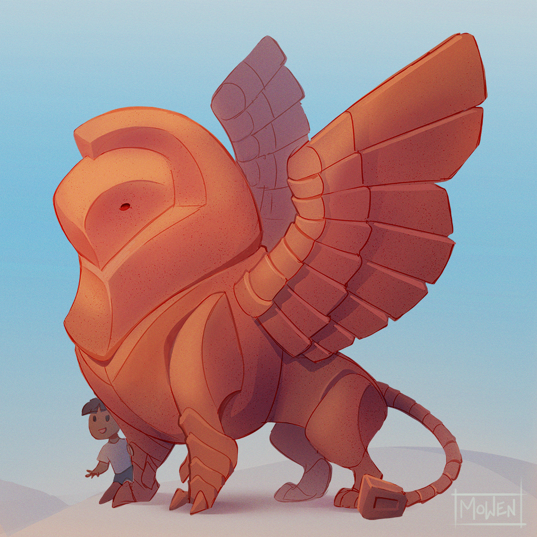 Terracotta Winged Guardian for #Creatuanary