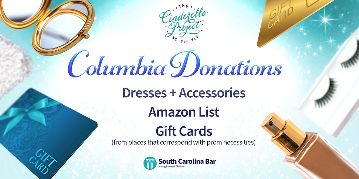 SCBarYLD's tweet image. The Columbia Cinderella Project is gearing up for the 2024 boutique. 💖 Help make prom dreams come true by donating dresses or prom-related gift cards - think restaurants, seamstresses, florists, and more! Click here for more info: loom.ly/EHqxml0