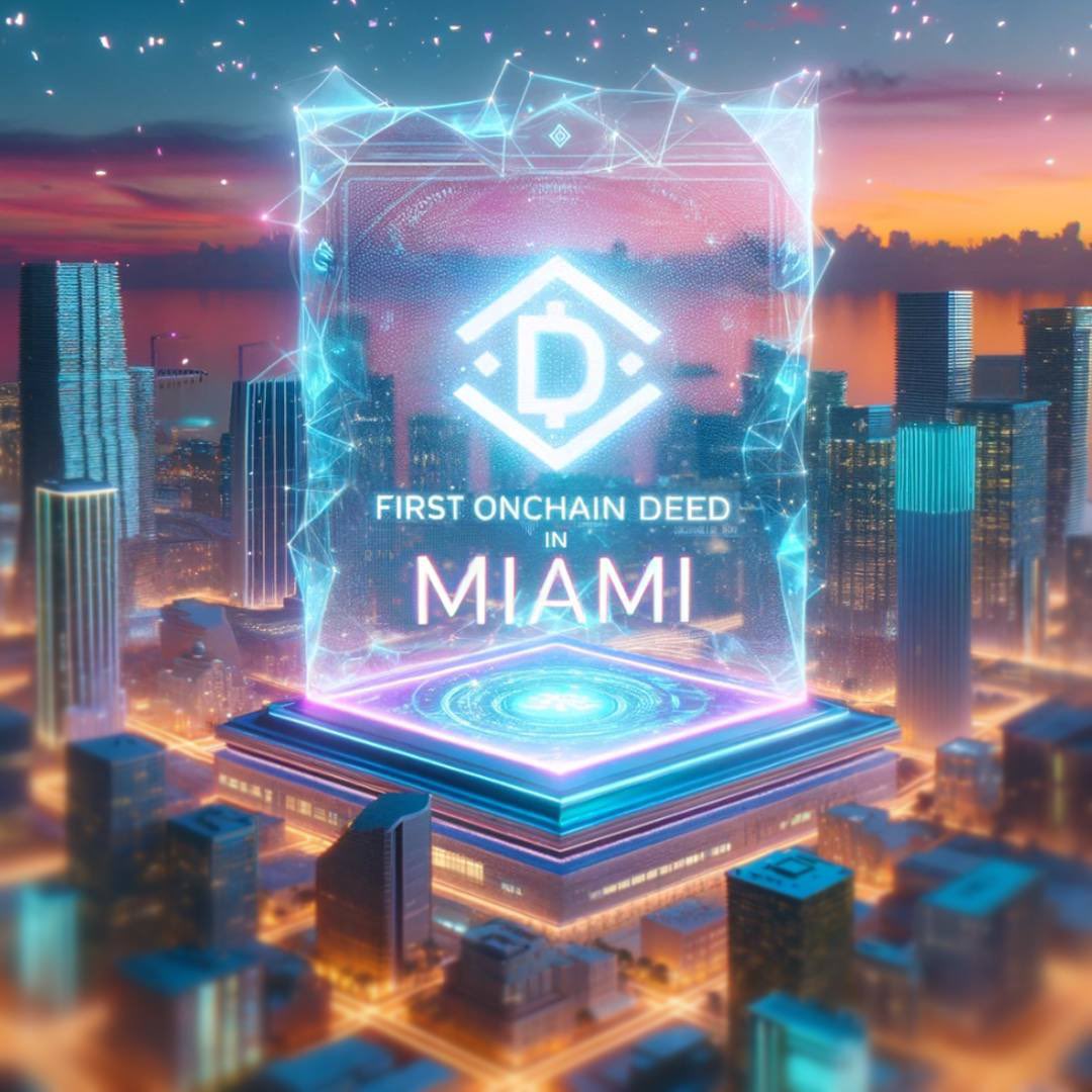 PropyKeys's tweet photo. The first Miami onchain deed has been minted! 🏡 Congrats to the winner, who did a leap towards decentralized real estate. He also received well deserved award of $1000 in PRO. Join him and the movement to put all deeds onchain and mint an addres at https://t.co/soMHxyPRV1 https://t.co/83PyFYaWg5