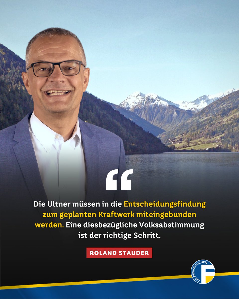 freiheitlich's tweet photo. Geplantes Pumpspeicherkraftwerk: #Transparenz und #Mitbestimmung für die Ultner! 🔖https://t.co/B6KlnD05ms https://t.co/kyzBHSXrND