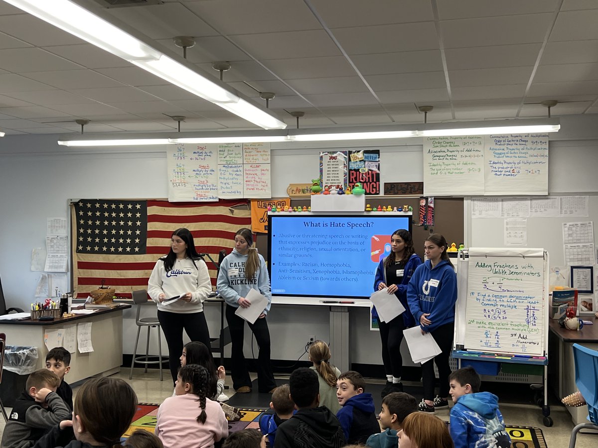 bmchsd's tweet photo. @Calhoun Leadership Class students visited Birch Elementary 5th graders to create a lasting impact by addressing the difficult topic of hate speech. They covered constructive ways to have dialogue, empowering the students to be agents of positive change. Congrats to all involved! https://t.co/Uw4tFVwseJ