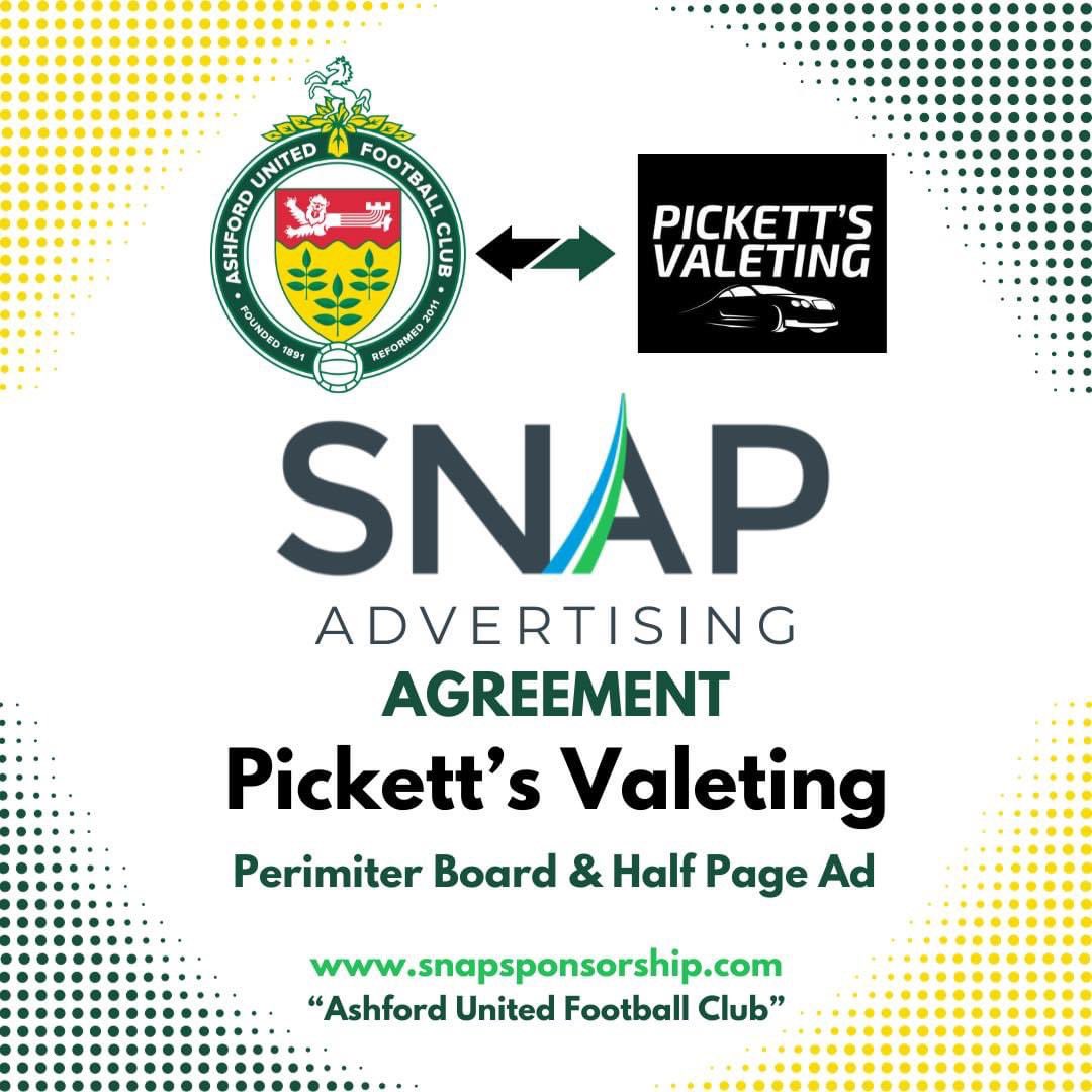 PickettsValet's tweet photo. Proud to be supporting our local football club! @AshfordUnitedFC 

Head on down to the homelands stadium , buy a programme and take advantage of an exclusive offer. 

Also tag us in your story of our board at a game  and you will receive a message with a discount. https://t.co/Ljg3NthSEU