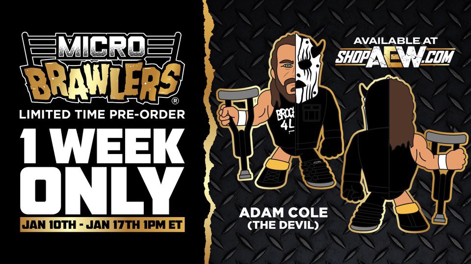 Adam Cole Micro Brawler®: Pre-Order Ends MAR 2ND, 1PM ET Not