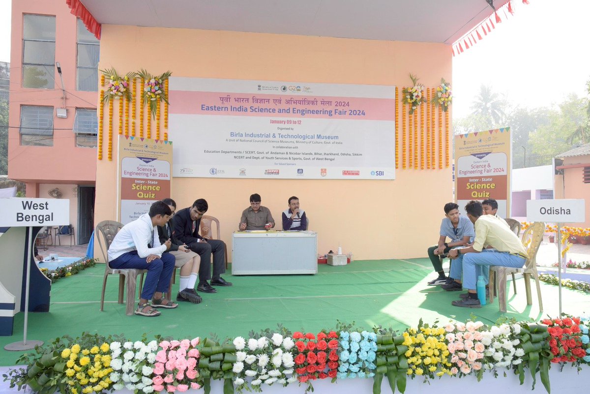 BITMKolkata's tweet image. Interactive Sessions for participants of Eastern India #ScienceFair and Science &amp;amp; #EngineeringFair - with 'Meet the Scientists' and 'Inter-State #ScienceQuiz' -  during January 09-10 at @BITMKolkata , a Unit of @ncsmgoi , @MinOfCultureGoI.

#EISF #SEF