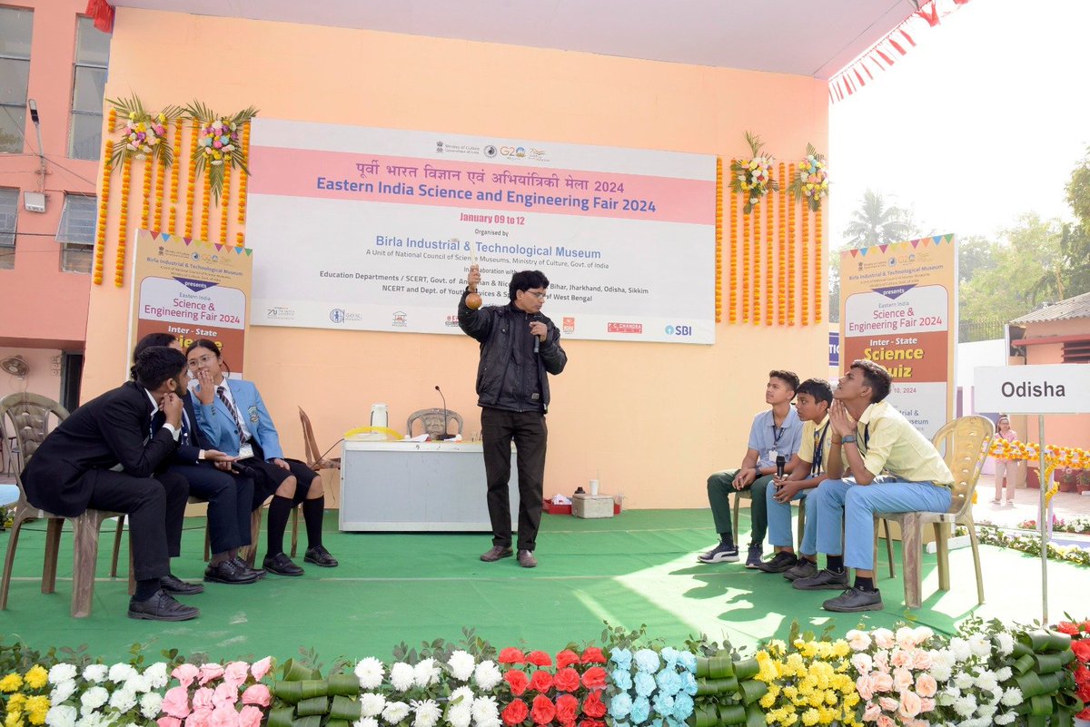 BITMKolkata's tweet image. Interactive Sessions for participants of Eastern India #ScienceFair and Science &amp;amp; #EngineeringFair - with 'Meet the Scientists' and 'Inter-State #ScienceQuiz' -  during January 09-10 at @BITMKolkata , a Unit of @ncsmgoi , @MinOfCultureGoI.

#EISF #SEF