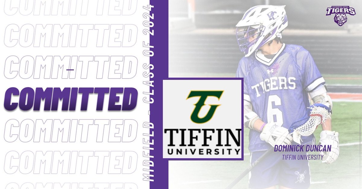 Congrats to Senior Midfielder Dominick Duncan on his commitment to <a href="/Tiffin_MLAX/">Tiffin University Men’s Lacrosse</a> !