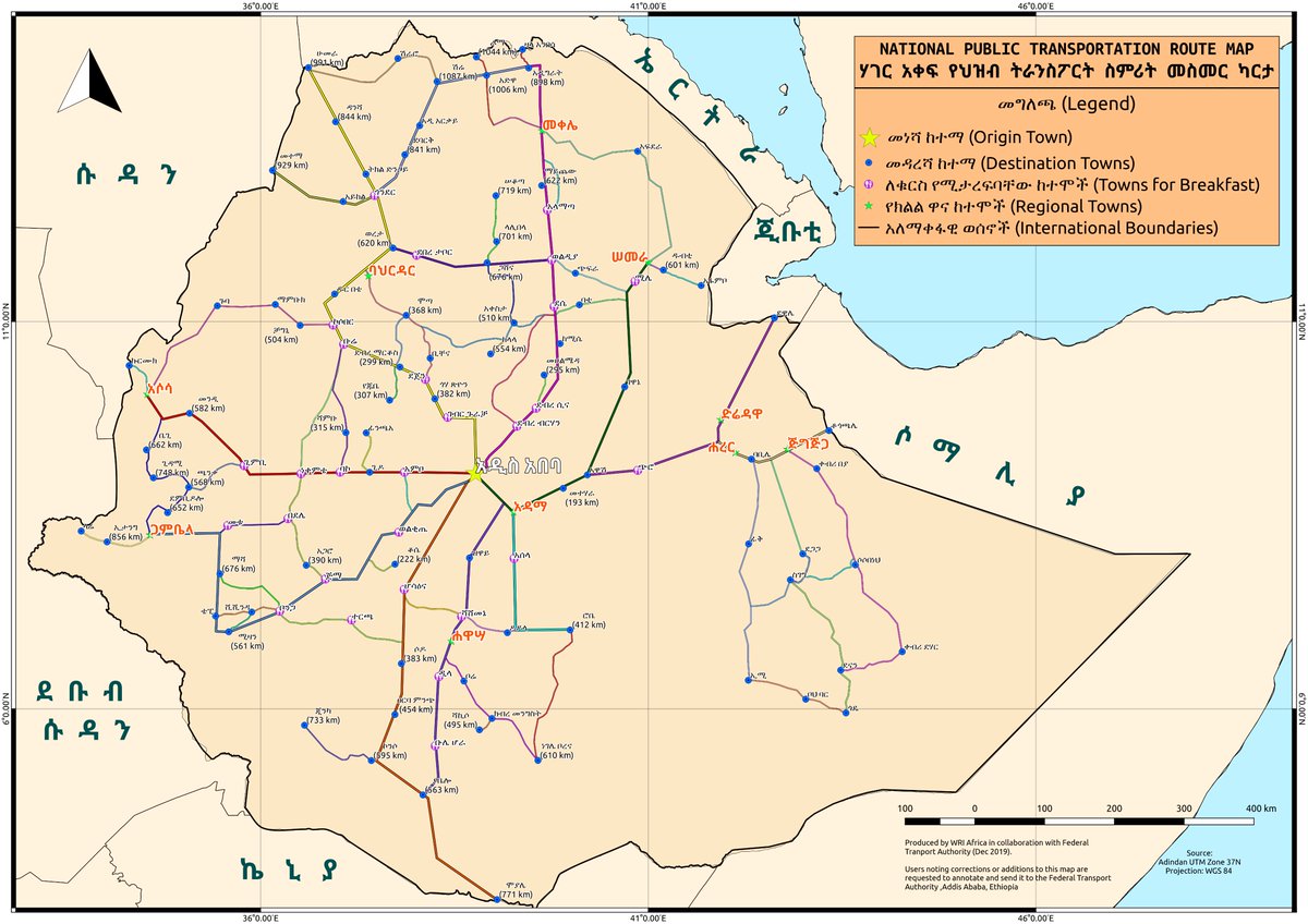 mapsofethiopia's tweet photo. The National Intercity Public Bus Network Map of Ethiopia, 2019

By @rzcodes https://t.co/JR44VQPzoW