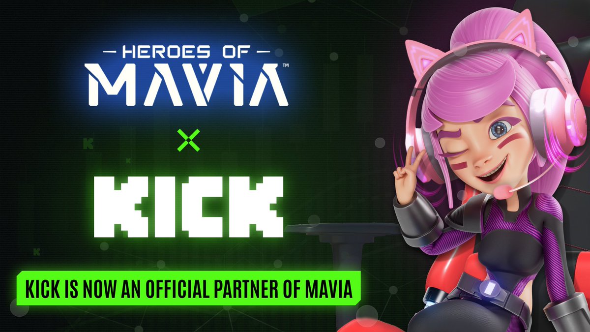 MaviaGame's tweet image. Heroes of Mavia is partnering with @kickstreaming as our exclusive hub for Esports and streaming content.

We envision a bright future with Kick to become the home of Web3 gaming streaming. As one of the first games to partner, we aim to lay the foundation to inspire more games…