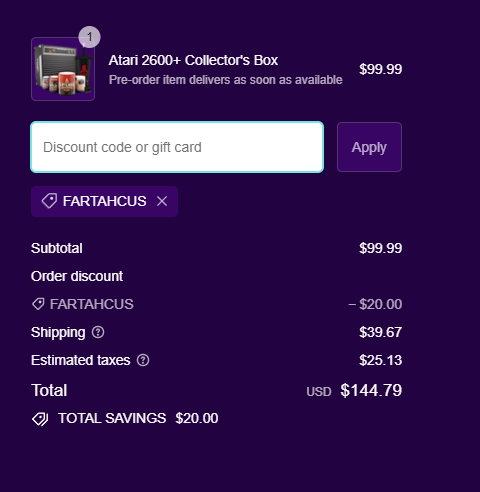 The #Atari Collectors box by <a href="/GFuelEnergy/">G FUEL®</a> is available for pre-order! And if you use code FARTAHCUS you can get a nice $20 discount! 
So if you love #retrogames or <a href="/atari/">Atari</a> or #GFUEL or all three, don't doubt, and use code FARTAHCUS to get this beauty!