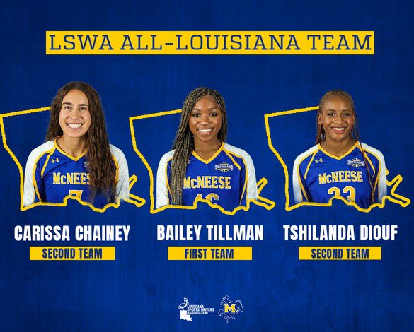 Congrats to Carissa, Tshilanda, and Bailey for being named to the LSWA All-Louisiana Team! #GeauxPokes