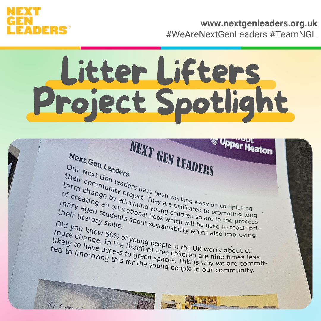 nextgenleaders5's tweet photo. What a great session with Litter Lifters today at @B_UpperHeaton. They are tackling climate anxiety within the youth by delivering stories and upcycling sessions. They want to restore wildlife habitats and develop a love of nature. A great article in your school's newsletter!😀 https://t.co/vujNApNOiY