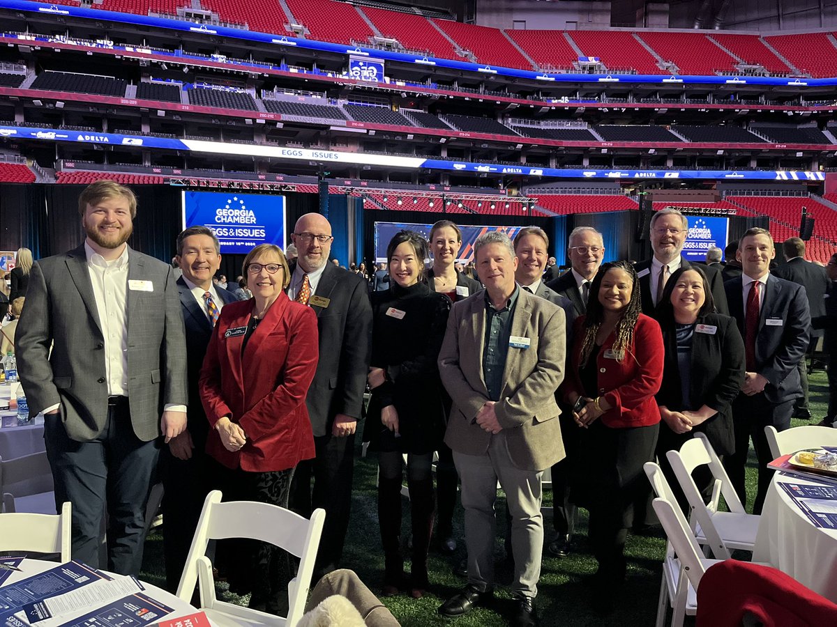 GASenateGOP's tweet photo. Great to be at @GAChamber #eggsissues24 this morning and hear from @LtGovJonesGA, @GovKemp, and others. We look forward to fostering public/private partnerships to advance workforce development and keep Georgia’s economy the envy of the nation! https://t.co/9ww1q0vLOb