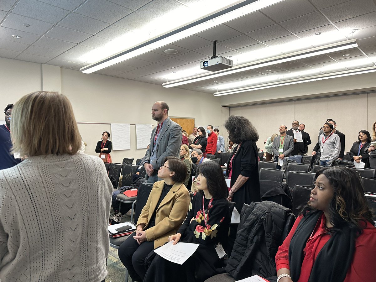 Big crowd and lots of activity in “Keep Calm and Teach on” #catfc24