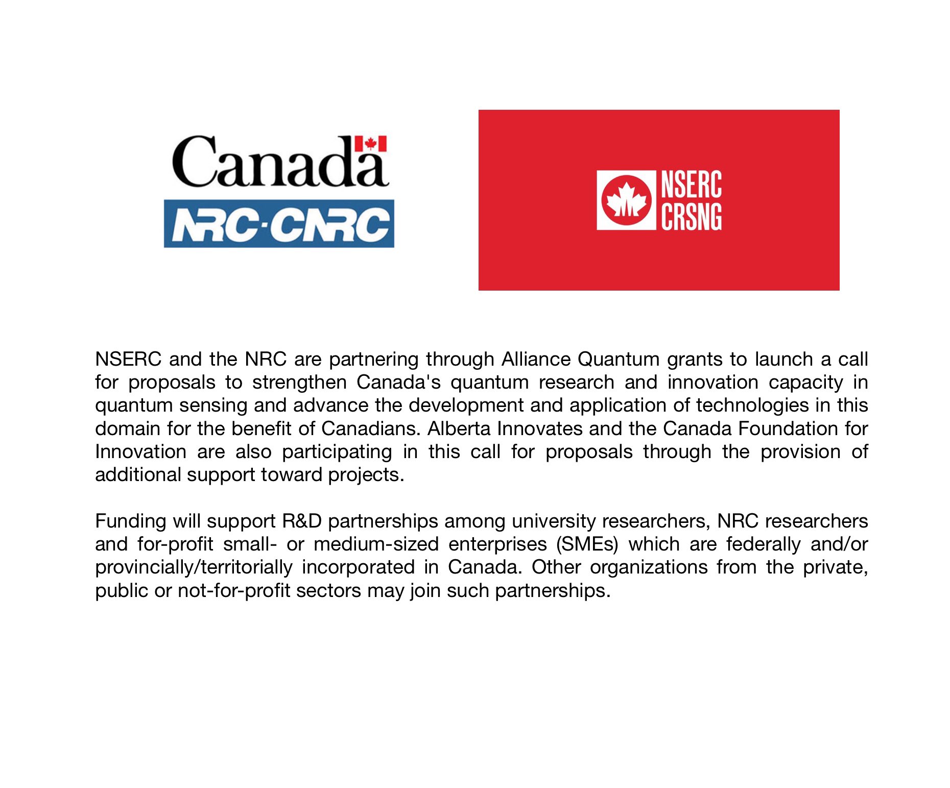 Alejandro Adem on X: &ldquo;.@NSERC_CRSNG and @NRC_CNRC have launched a 