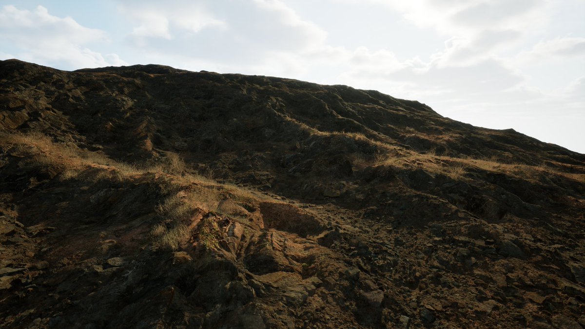 JoshENVs's tweet photo. My first UE5 landscape of 2024! Using nanite &amp; displaced textures to create realistic looking erosion and ground surfaces without placing additional Assets

#UnrealEngine5 #UnrealEngine #madewithunreal #environmentart #gameart #lookingforwork https://t.co/T4XpwQYuhG