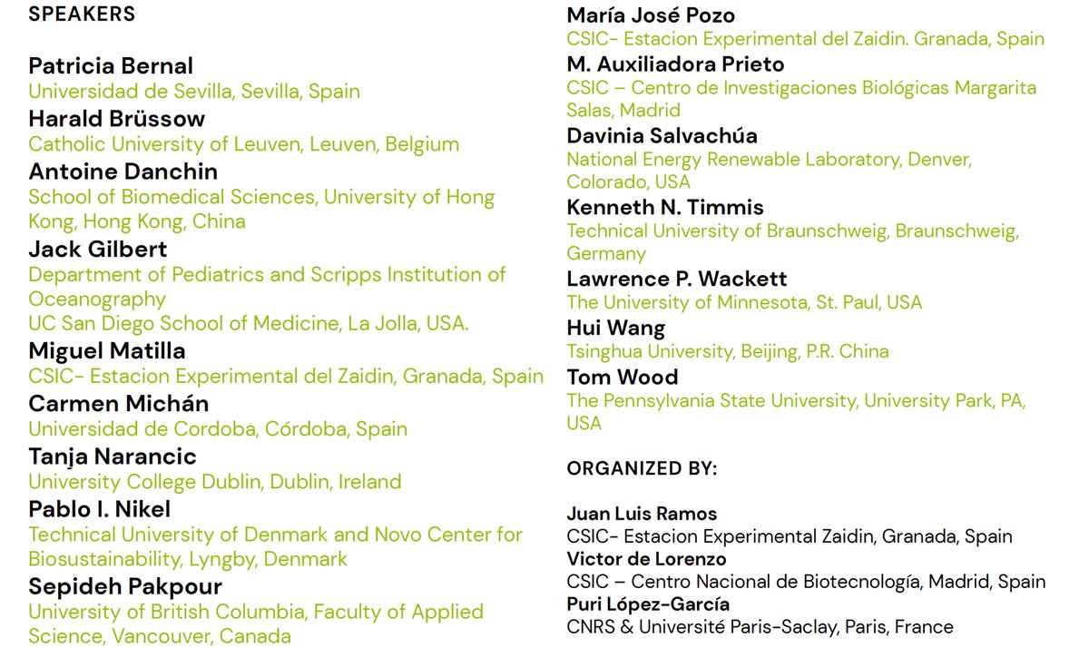 Check out this event on microorganisms as the veritable guardians of the planet unia.es/estudios-y-acc…  The workshop brings together global mol microb ecology experts to foster collaboration &amp; knowledge exchange in an unique, historical venue. Application deadlines coming soon!