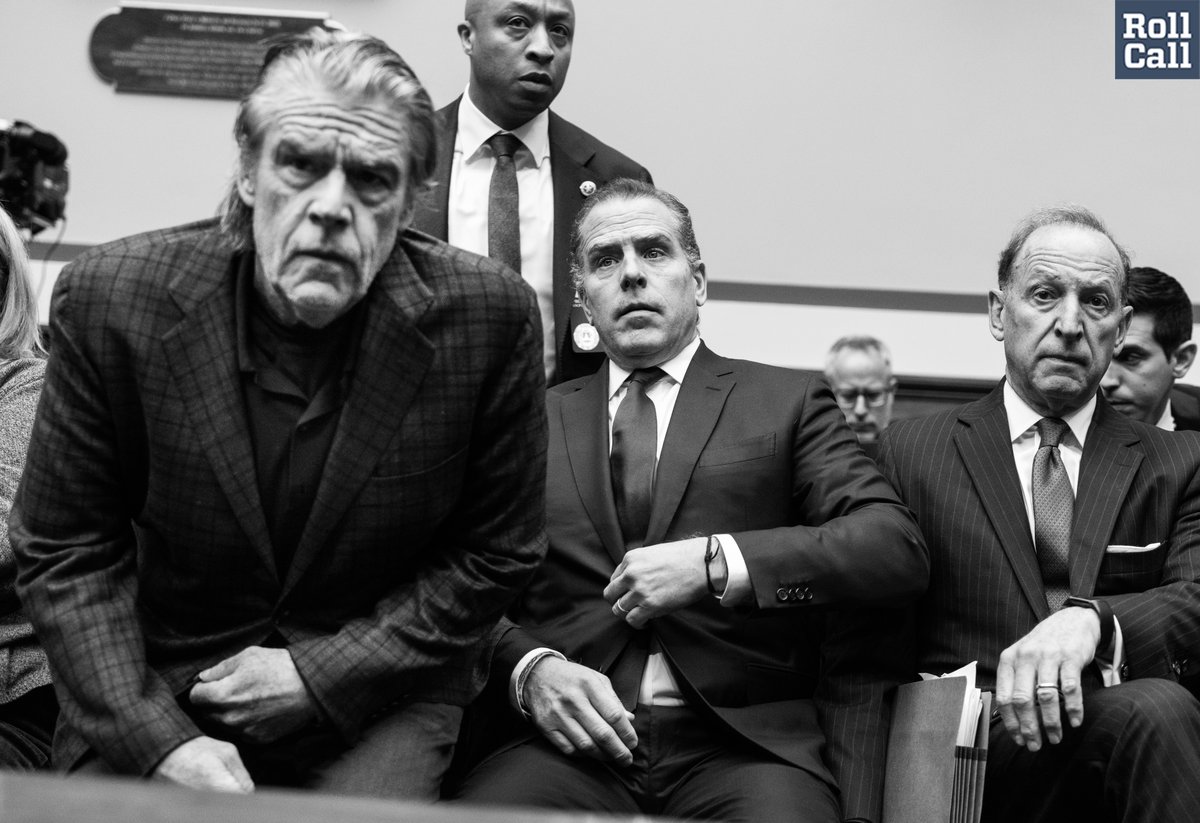 Hunter Biden and his attorneys Abbe Lowell (R) and Kevin Morris, arrive for the House Oversight Committee markup titled “Resolution Recommending That The House Of Representatives Find Robert Hunter Biden In Contempt Of Congress,” in Rayburn Building, Jan. 10, 2024.