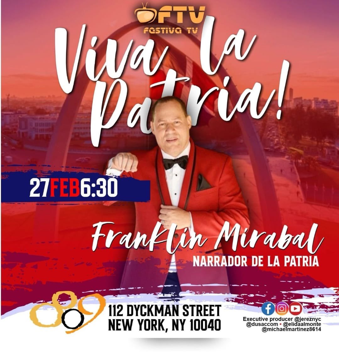 deleonlina4's tweet photo. Parece que el 2024 será tan fantástico como el 2023!!!.

FRANKLIN MIRABAL será premiado en Nueva York como "El Narrador de la Patria".

El acto será el 27 de febrero... Felicidades!!!.
@Elreydelaradio https://t.co/ZfPeAUVNm3