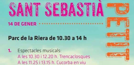 ctrencaclosques's tweet photo. Aquest proper diumenge 14 de gener engeguem l'any a Sant Sebastià Petit a #Palma ! ens trobareu a partir de les 10:30h a l'amfiteatre del Parc de Sa Riera compartint escenari amb Cucorba. Vos esperam! #santsebastia #trencaclosques #trencaclosquesmallorca https://t.co/PXGmRonKLw