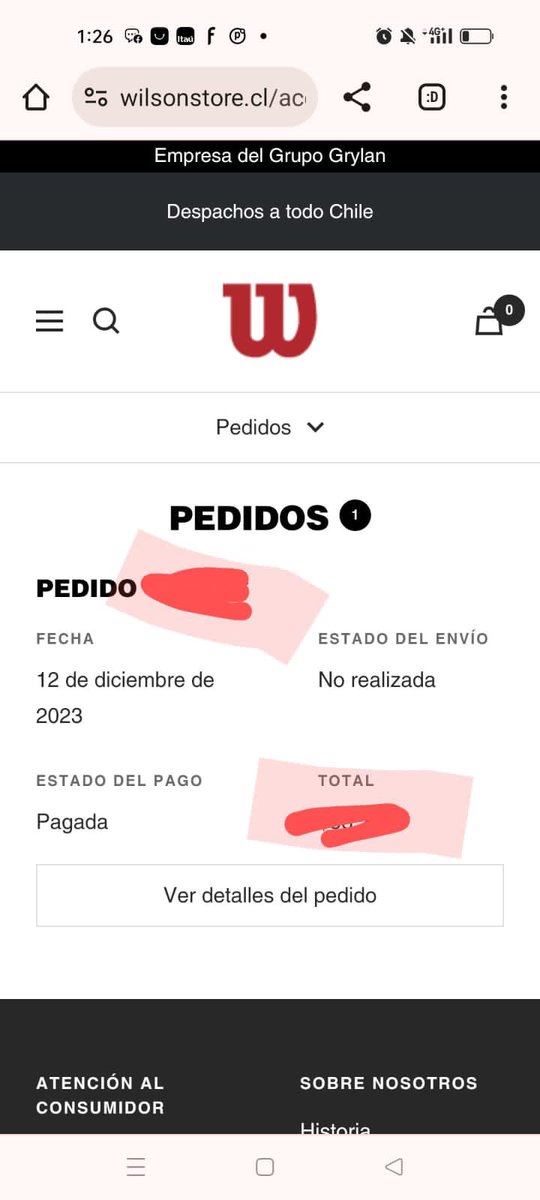 Amandav194's tweet photo. @WilsonSportingG chile! Una decepción hemos pasado solo rabias con la compra! Queremos solo cancelar el pedido ya que nunca nos llego el producto… Ni siquiera contestan! https://t.co/zpDFA6Ha3f