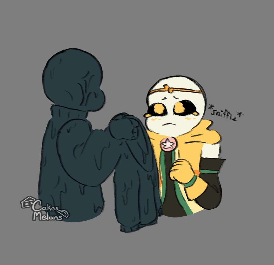 CakesMelons's tweet photo. Nightmare's clothes are just goop 🤷 
(a kinda old continuation of this old drawing) https://t.co/zhIHr8vP8V