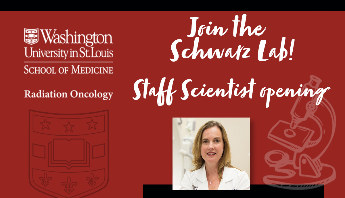 WashUMedRadOnc's tweet photo. The lab of @JulieSchwarz14 has an opportunity for a Staff Scientist to work on new focused studies of #immunometabolism in a collaborative & supportive environment.
Find out more & apply here: https://t.co/J82A3s6ha9
#stljobs #sciencejobs #wusm #cancerbio #radonc https://t.co/u2yHzk7cUH