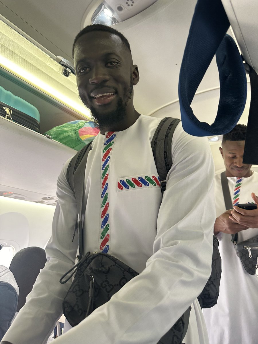 TheGambiaFF's tweet photo. We’re onboard. Destination Yamoussoukro. AFCON 2023 here we come. Scorpions ready to sting! https://t.co/c9UNdPwlSc