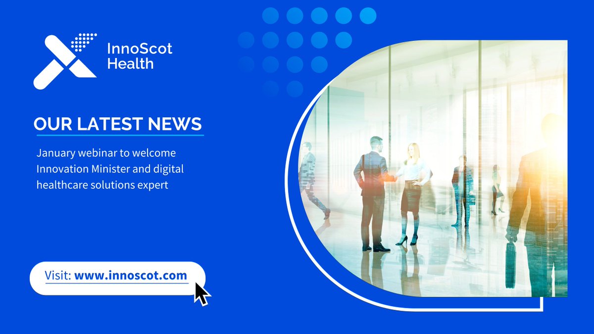 innoscothealth's tweet photo. We're delighted to be kicking off our 2024 series of webinars with @RichardLochhead outlining the vision for Scotland as a global innovator, as well as @CSO_Scotland's Carrie Thomson who will discuss Scotland-based initiatives.

Read more 👉 https://t.co/Sjmf3Rz2Du https://t.co/6I1RULAT6m