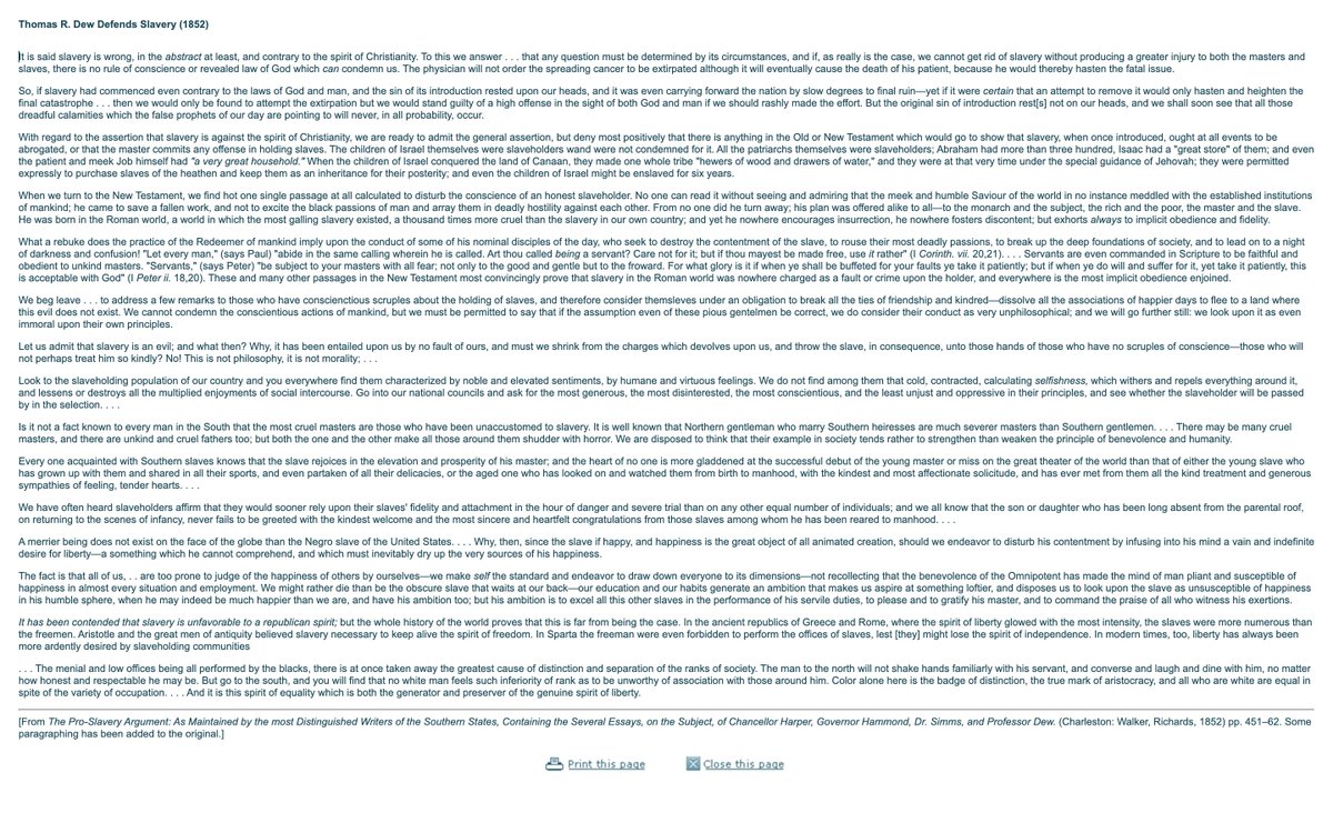 OLGriffin2's tweet image. Thomas R. Dew Defends Slavery (1852)
"It is said slavery is wrong, in the abstract at least, and contrary to the spirit of Christianity. To this we answer .~~"
wwnorton.com/.../resources/…
#AbolitionToday
Paul Cuffee Abolitionist center