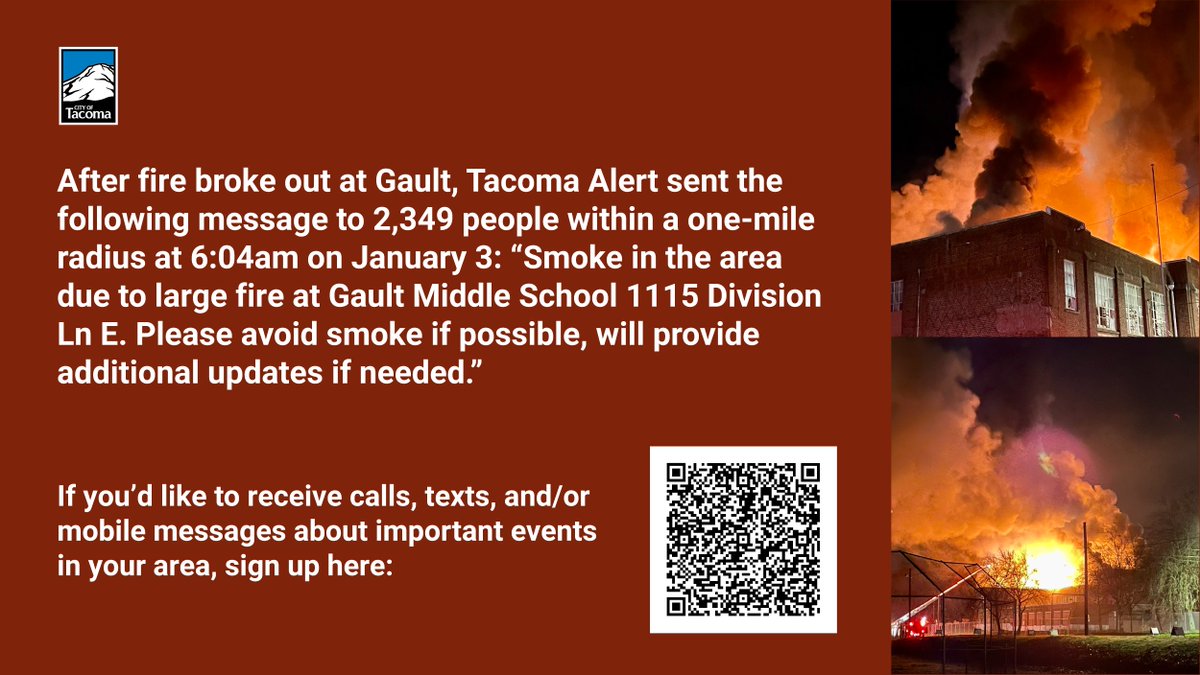 Get emergency notifications delivered right to your phone and/or email. #tacomaalert