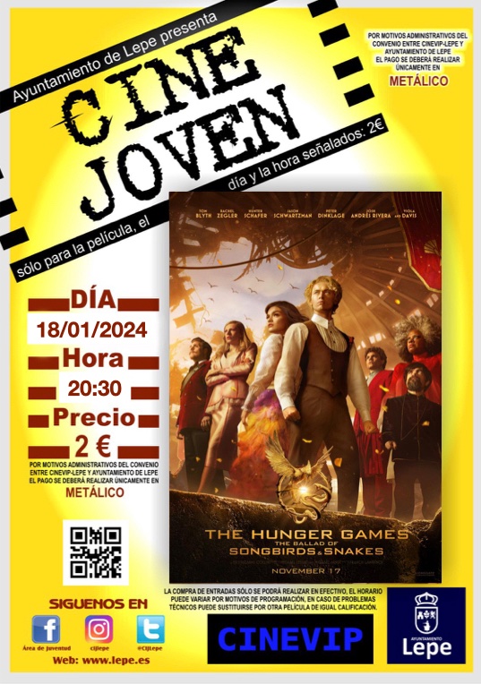 CIJLepe's tweet photo. Comenzamos el año con este peliculón! @CineVipLepe
 al mejor precio posible!!😋@DeportesLepe @AytoLepe https://t.co/nzVhcgfH3O