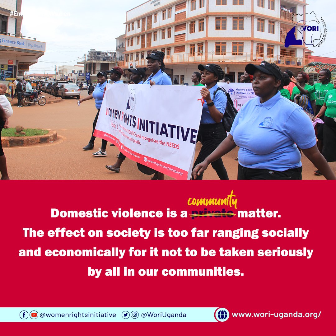 WoriUganda's tweet image. 🚨 Domestic violence is everyone&apos;s concern! 🚨

Non-intervention puts women and children at risk. Let&apos;s unite as a community, recognize it as a crime and a violation of basic rights.

Stand up, speak out, and be a part of the solution! #CommunityResponsibility #NoExcuses