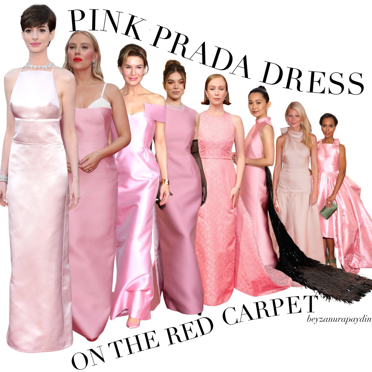 beyzanurapaydin's tweet image. I noticed a pattern of satin pink Prada gowns on various red carpets so now we need to talk about it! Here's a short history of it and review of each look!!
(A thread)