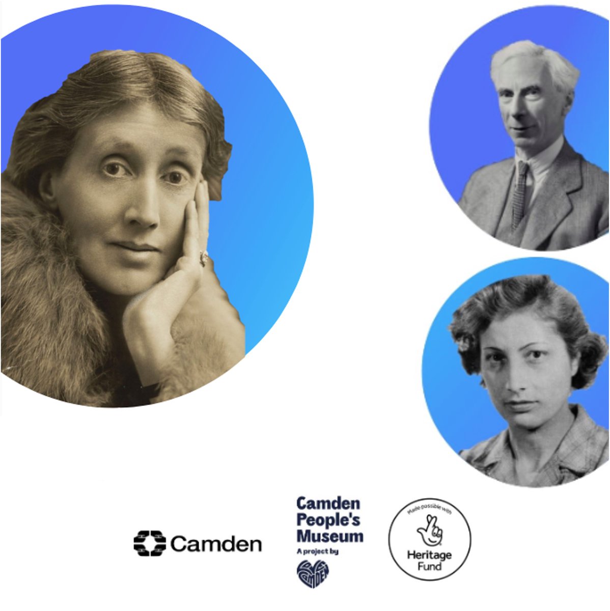 Come along to a preview of our new exhibition of RePresenting Bloomsbury - examining the lives and works of Virginia Woolf, Noor Inayat Khan and Bertrand Russell.

⏰Weds 17th Jan, 6-8pm
🏛️Swiss Cottage Gallery
👉rsvp culture@camden.gov.uk

#ArtsandHeritage #History #Culture